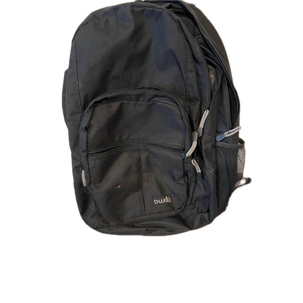 B-Wap Black Student 2 Section Backpack